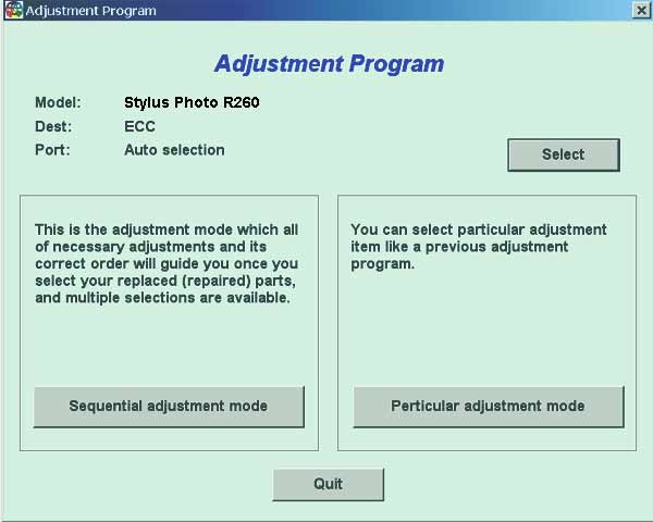   Adjustment Program Epson -  3