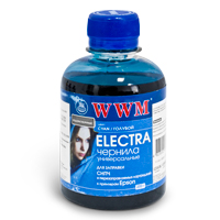 WWM–ELECTRA C/200 водные чернила для принтеров Epson, Brother (Cyan, 200 г)