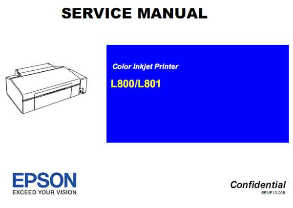 Сервисный мануал для принтеров Epson L800, L801