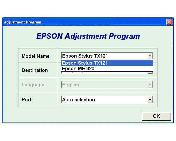 Сервисная программа для принтера Epson SX125 только для сброса памперса