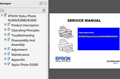 Epson R1900, R2000, R2880 Service Manual